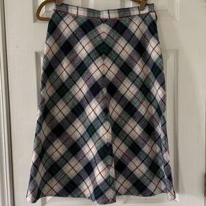 Vintage wool Union made tartan skirt